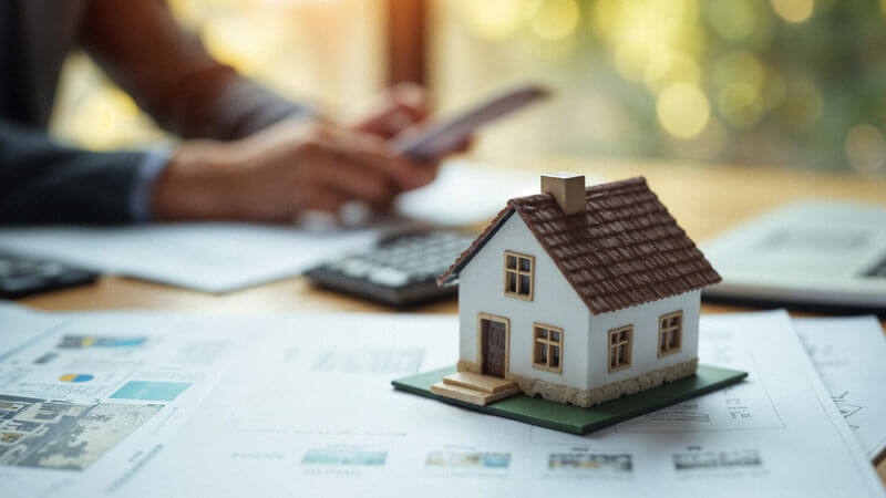 Modern house representing home ownership dreams