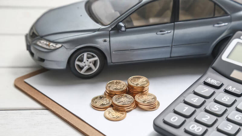 New car representing vehicle financing options